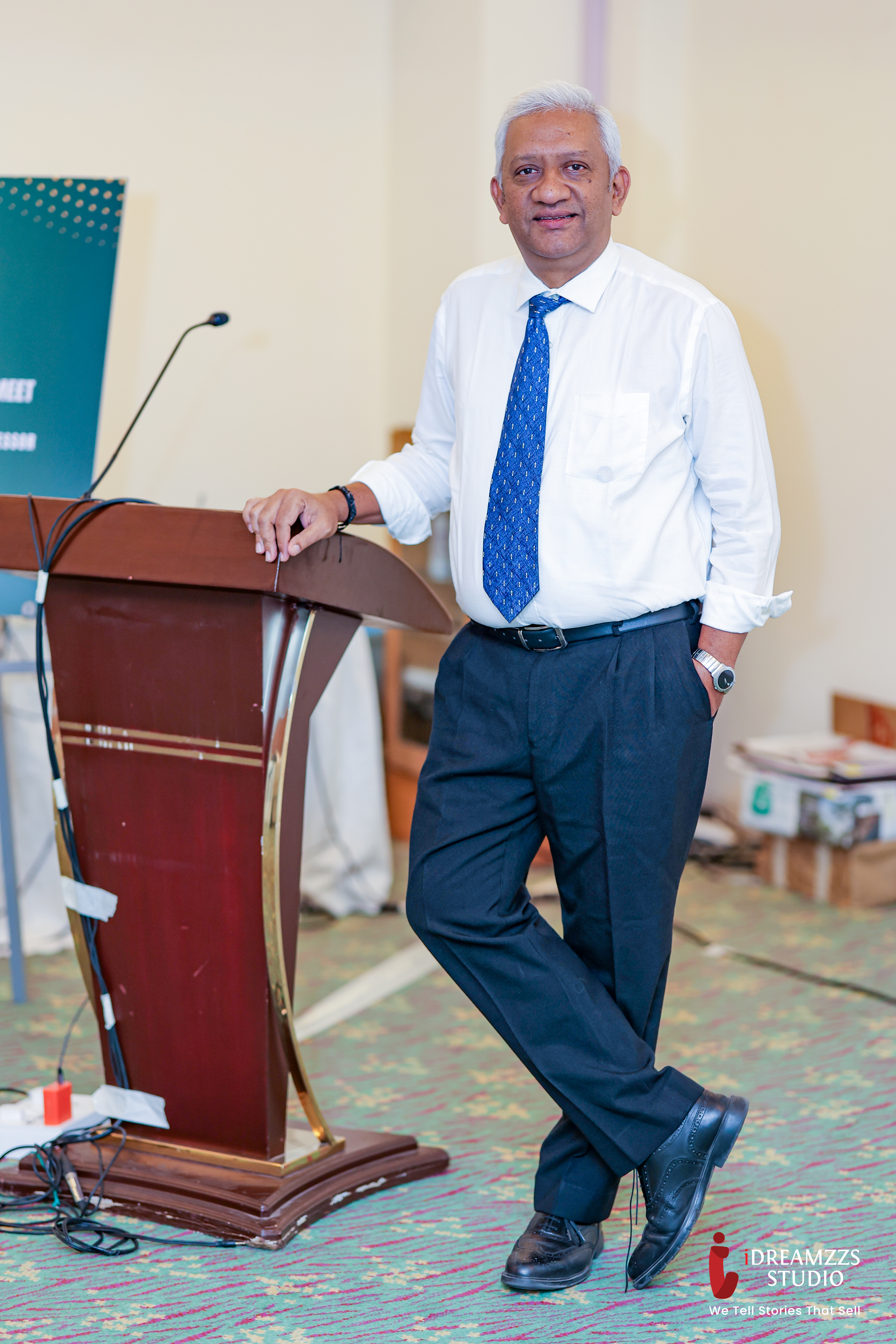 Satish Ramanan speaking at a professional event