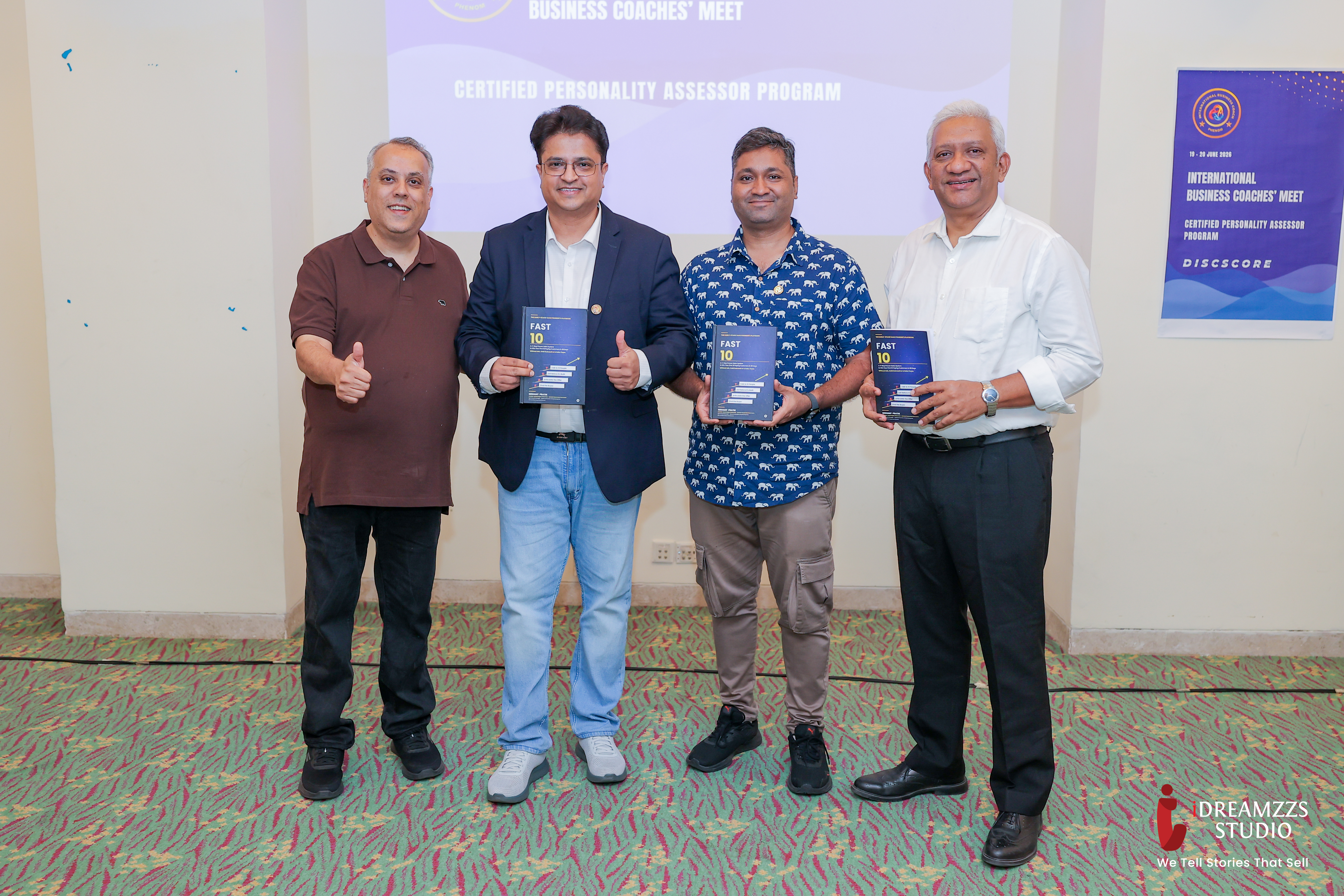 Satish Ramanan with fellow participants at the International Business Coaches' Meet